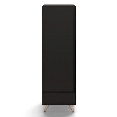 Kleiderschrank 'Elle' - Schwarz/Kupfer