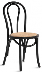 Stuhl 'Bistro' - Rattan/Schwarz