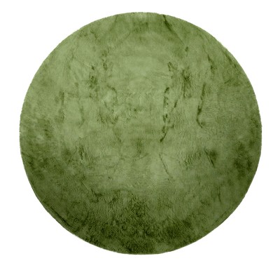 Runder Teppich 'Aranga Super Soft' - Oliv