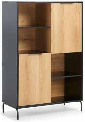 Schrank 'Koln' - Eiche/Schwarz