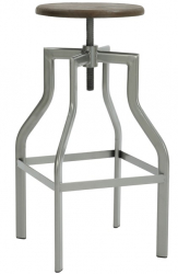 Barhocker 'Forshaga' - Silber/Natur