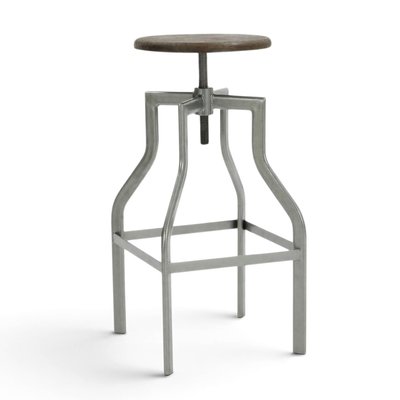 Barhocker 'Forshaga' - Silber/Natur