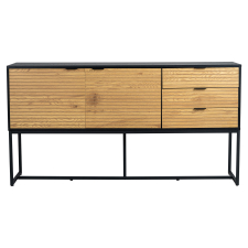 Sideboard 'Line' - Eiche/Schwarz