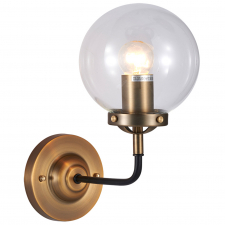 Wandleuchte 'Bright' X1 - Messing/Glas