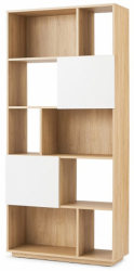 Bücherregal 'Nevada' 80x173 - Eiche/Weiß