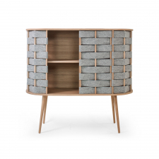 Kommode 'Felt' 120cm - Natur/Grau