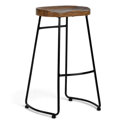 Hocker 'Em' - Natur/Schwarz