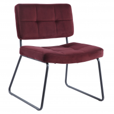 Sessel 'Kelly'- Burgund/Samt