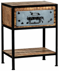 Vintage Nachttisch Vintage - Holz/Eisen
