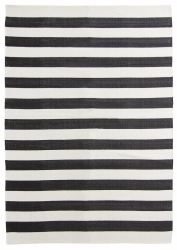 Baumwollteppich 'Nilo' 300x400cm - Weiß/Schwarz