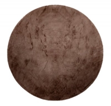 Runder Teppich 'Aranga Super Soft' 120cm – Braun