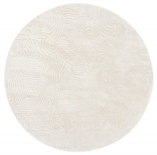 Runder Teppich 'Amora' 80cm – Weiß