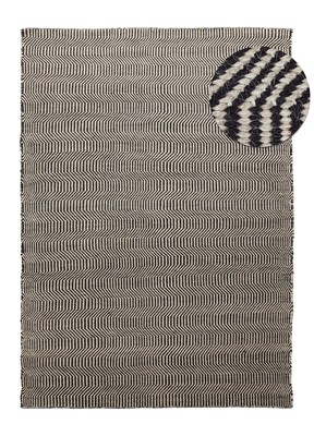 Wollteppich 'Larkana' - Beige/dunkelbraun