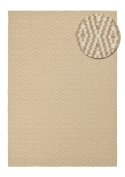 Wollteppich 'Monastir' 200 x 290 cm – Beige/Weiß