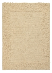Rya-Teppich 'Melilla', handgewebte Wolle, 200 x 290 cm – Natur