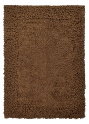 Rya-Teppich 'Melilla', handgewebte Wolle, 200 x 290 cm – Braun