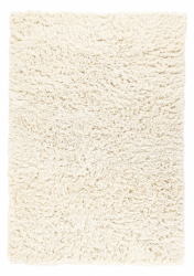 Rya-Teppich 'Fassale Handwoven Wool' 140 x 200 cm – Weiß