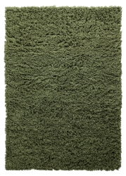 Rya Teppich 'Fassale handgewebte Wolle' - Grün