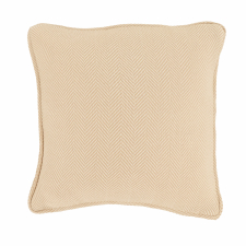 Kissenbezug 'Denisa Fishbone' 45 x 45 cm – Beige/Weiß
