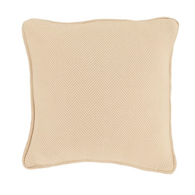 Kissenbezug 'Denisa Fishbone' 45 x 45 cm – Beige/Weiß