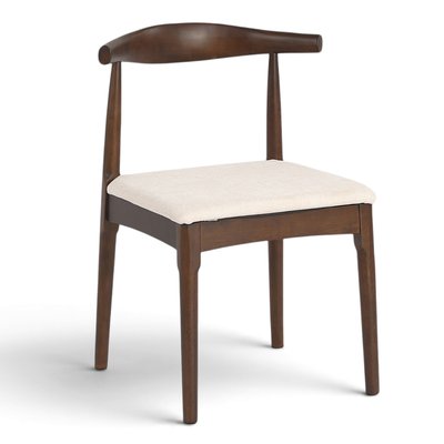 Stuhl 'Fager' - Nussbaum/Beige