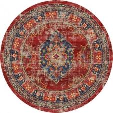 Runder Teppich 'Taknis' 240cm - Blau