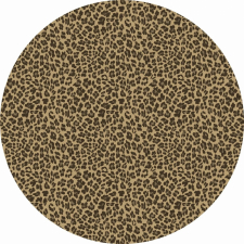 Runder Teppich 'Leopard' 200cm - Braun