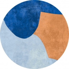 Runder Teppich 'Lazio' 200cm - Blau