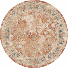 Runder Teppich 'Douz' 240cm - Rot/Mehrfarbig