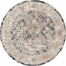 Runder Teppich 'Douz' 120cm - Schwarz/Mehrfarbig