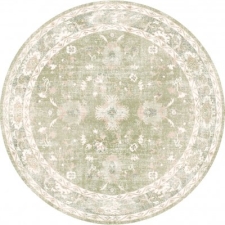 Runder Teppich 'Gombalia' 240cm - Hellgrün