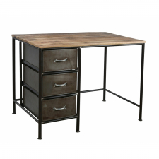 Schreibtisch Vintage 'Thomas' - Eisen/Holz