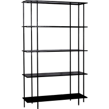 Bücherregal 'Simple' 5 Regalböden - Schwarz