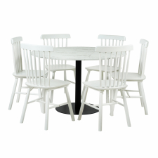 Essgruppe 'Marbelous Elsa' - 1 Tisch Ø120 & 6 Stühle