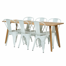 Essensgruppe 'Nordic Montmartre' 1 Tisch & 6 Stühle