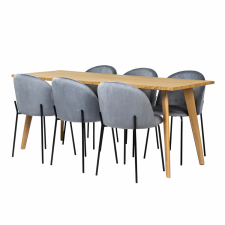 Essgruppe 'Nordic Elegant' - 1 Tisch & 6 Stühle