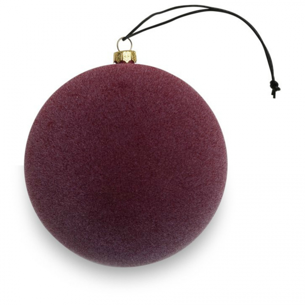 Weihnachtskugel 'Velvet' – Burgunder (s)