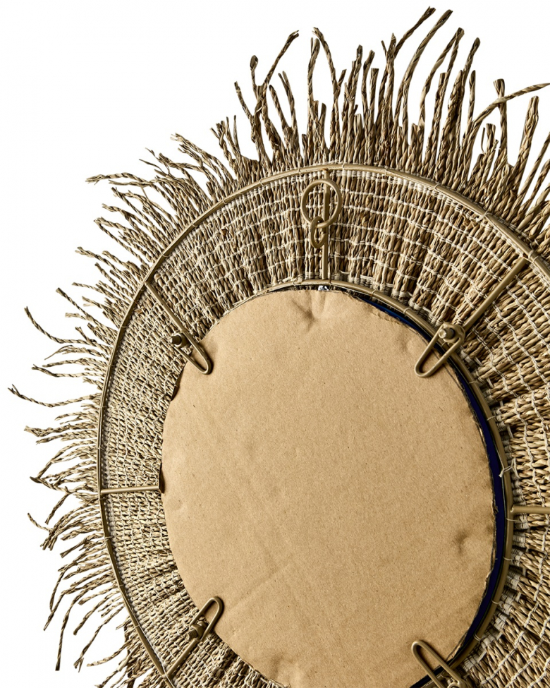 Spegel 'Stina' rund 60cm - Natur