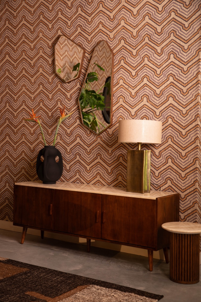 Kommode 'Arda' - Walnuss/Tavertin