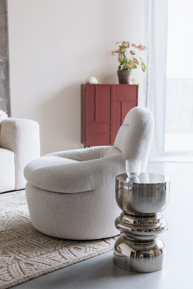 Beistelltisch 'Kinga' – Silber