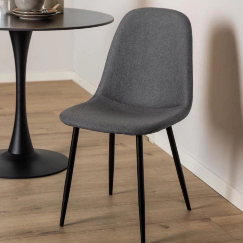 Stuhl 'Gal' - Grau/Schwarz