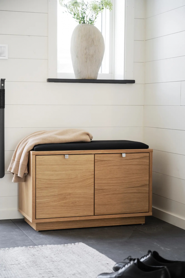 Bank 'Confetti' 70cm - Eiche/Schwarz