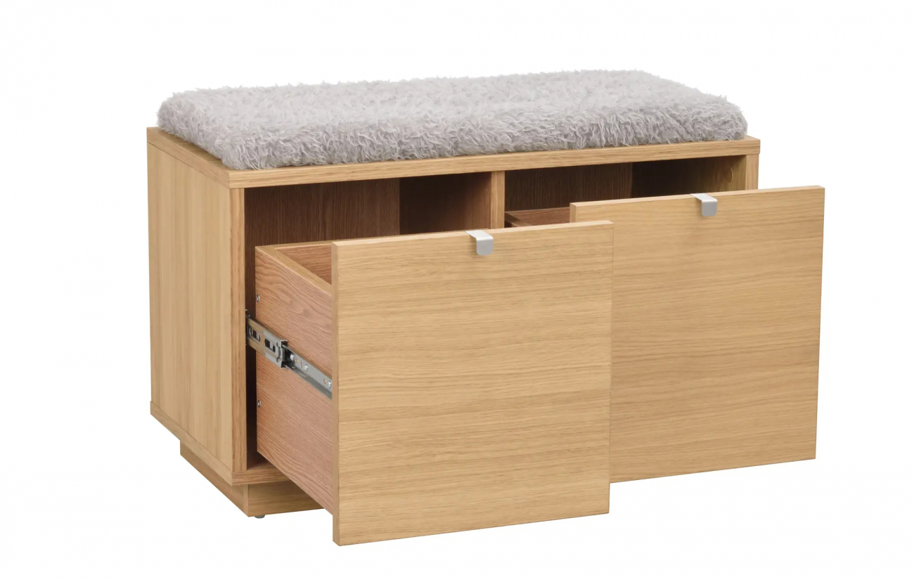 Bank 'Confetti' 70cm - Eiche/Hellgrau