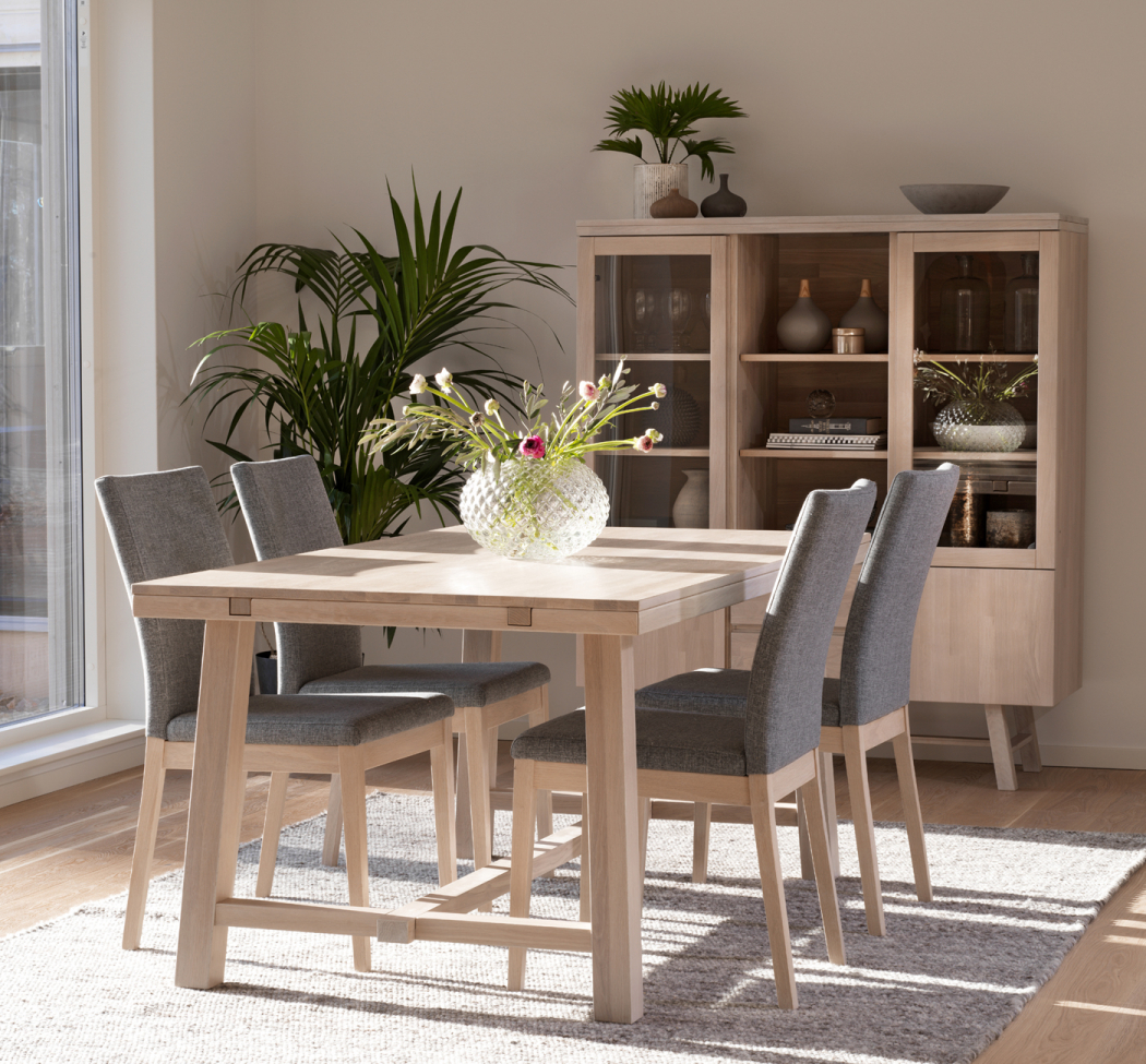 Esstisch 'Brooklyn' 170x95cm - Eiche Weiß pigmentiert