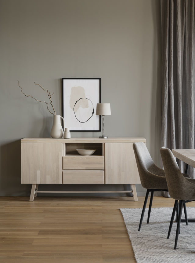 Sideboard 'Brooklyn' 160x45cm - Weiß pigmentiert