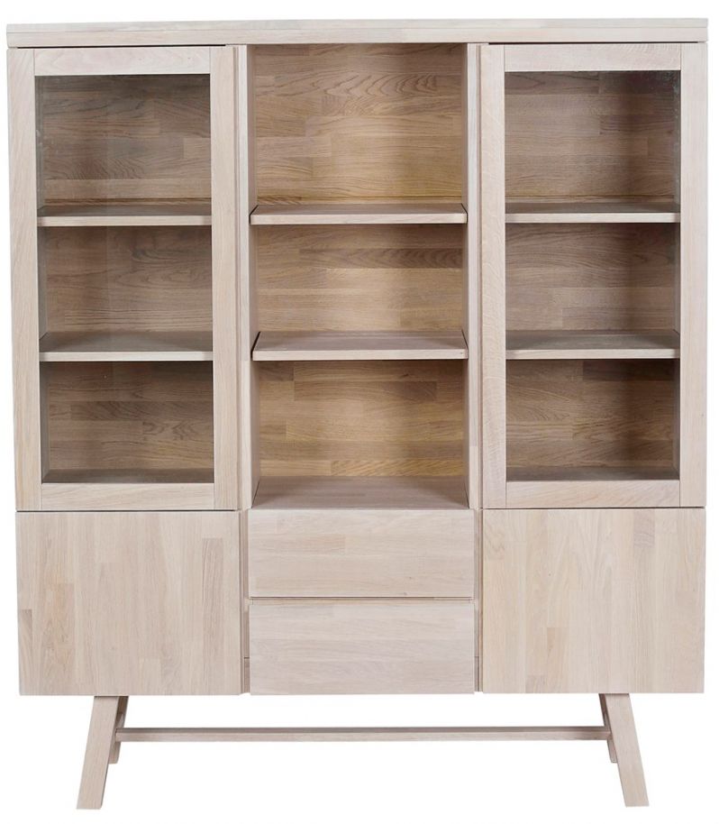 Schrank 'Brooklyn' - Weiß pigmentiert/Eiche