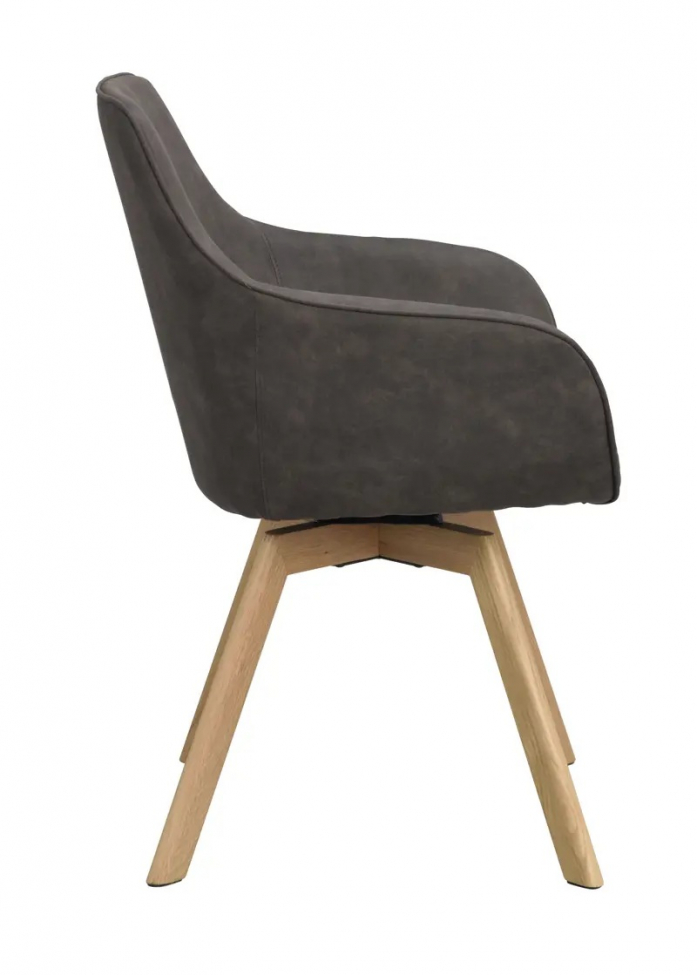 Sessel 'Alison' - Dunkelgrau/Eiche