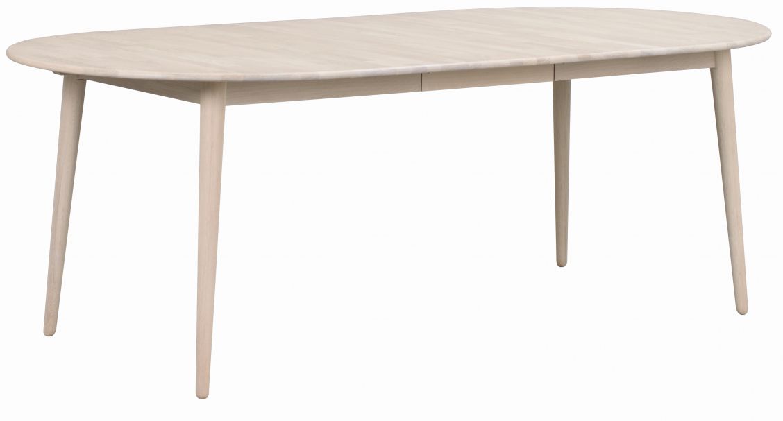Esstisch 'Tyler' Oval 170x105cm - Eiche Weiß pigmentiert