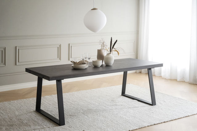 Esstisch 'Brooklyn' 220x95cm - Dunkelbraun/U-Fufl