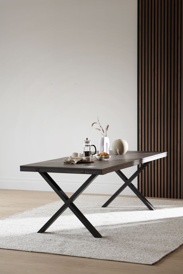 Esstisch 'Brooklyn' 220x95cm - Dunkelbraun/X-Fuﬂ